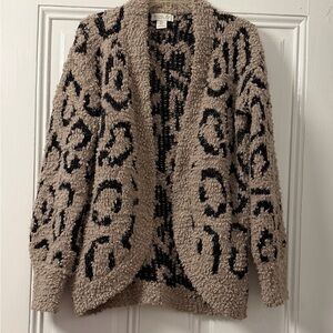 Rachel Zoe Cozy Leopard Print Sweater - size small